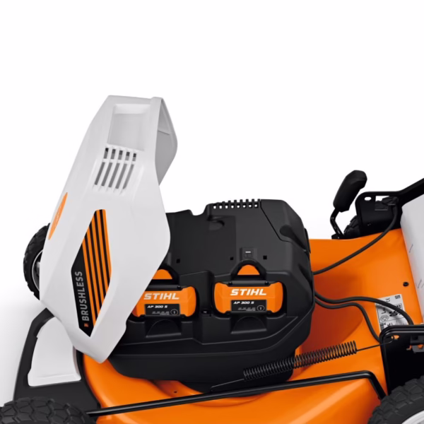 STIHL RMA 353 V Battery Lawn Mower battery compartment STIHL RMA 353 V Battery Lawn Mower battery compartment