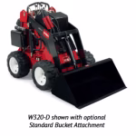 TORO W320-D Compact Utility Loader standard bucket attachment