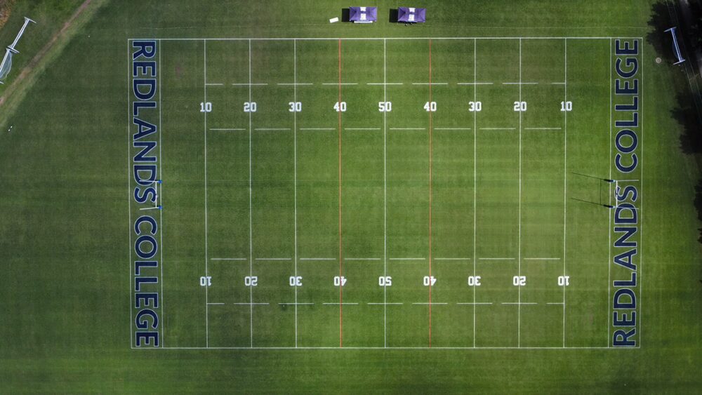 Redlands College rugby league field overhead