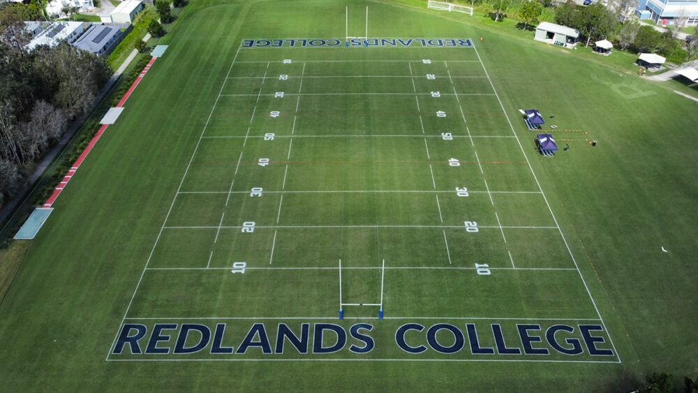 Redlands College rugby league field overhead