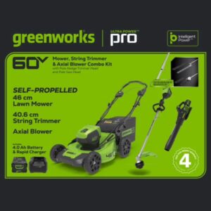 GREENWORKS 60V 46cm Self-Propelled Lawnmower Start Up Kit