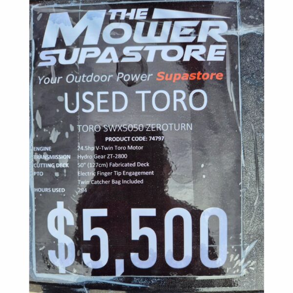 TORO TimeCutter SWX5050-2 TORO TimeCutter SWX5050 Zero Turn Mower Tradein